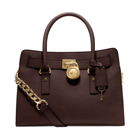 michael michael kors hamilton saffiano leather e w satchel|Michael Kors saffiano tote large.